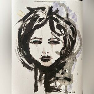 New Modern Abstract Portrait Art Print